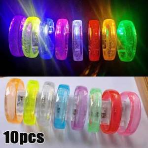 10Pcs Luminous LED Light Up Wristbands: A Fun & Stylish Accessory for Night Events