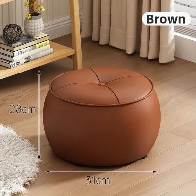 Modern Minimalist Home Sofa Footrest Stool Soft Padded round Cushion