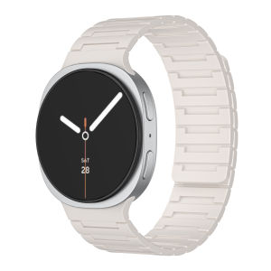 Soft Silicone Magnetic Strap for Samsung Galaxy Watch 8 40 44mm/8 Classic 46mm Sport Band for Galaxy 8 Classic Curved End Straps