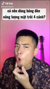 Bóng đèn led tích điện năng lượng mặt trời hình 4 Cánh Hoa có thể đóng mở (40W)