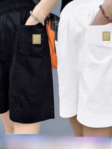 Single/Two-Piece Set Pure Cotton Fifth Pants Womens Summer High Waist Slim Looking Casual All-Match Wide Leg Pants Womens Straight-leg Short Pants