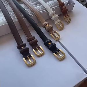 Soft No-hole Genuine Leather Womens Belt