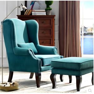 Minimalist High Back Tiger Chair Single Sofa Couch for Living Room Bedroom Balcony Apartment Small Size American Style