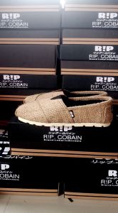 sepatu slipon r!p cobain coklat goni ukuran 36-45 cewe cowo /sepatu casual santai bahan goni premium