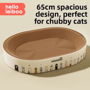 HELLOLEIBOO | Integrated Cat Bed Durable Scratch Resistant Non-Shedding Cat Scratcher Large