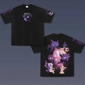 Pokémon Japan Anime Peripheral Printed Short Sleeve 2025 Pikachu Gengar Summer Mens and Womens Loose Sports Top T-Shirt ins