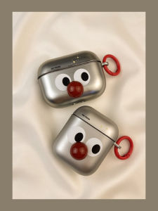 Cartoon Red Nose Expression AirPods Case Wireless Bluetooth Protective Cover for Apple pro Headphones Soft TPU Second Generation