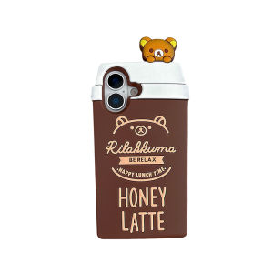 3D Coffee Cup Cartoon Bear Soft Silicone Case for IPhone 17 16 15 14 13 Pro Max 17Pro I17 ProMax Funny Shockproof Phone Cover