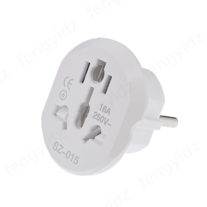 EU Plug Adapter 16A 250V Travel Adapter Converter 2 Round Socket High Quality Universal AU US UK CN To EU KR Wall Socket