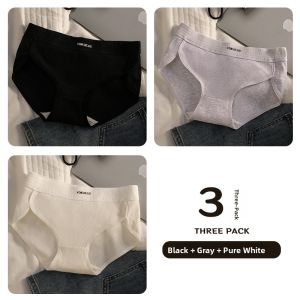 JIAZINI | Pure Cotton Sports Underwear Womens Thin Briefs Breathable Comfortable Mid-Waist Triangle Panties Summer New Arrival