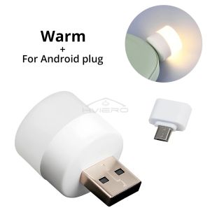 Portable Mini Night Lights USB Plug Lamp Power Bank Charging LED Book Light Round Reading Eye Protection Lamp Transducing Head