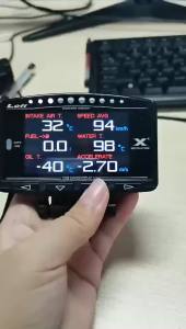 Cổng Kết Nối OBD2 Lufi X1 Hiển Thị Kỹ Thuật Số Thông Số Xe Hơi: Vòng Tua Máy Tốc Độ Nhiên Liệu Áp Suất Dầu Nhiệt Độ Nước Áp Suất Tăng Áp Turbo Hiển Thị HUD.