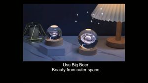 3d Crystal Ball Night Light Kids Moon Lamps Universe Earth Globe Crafts Home Desktop Decor Christmas Gifts