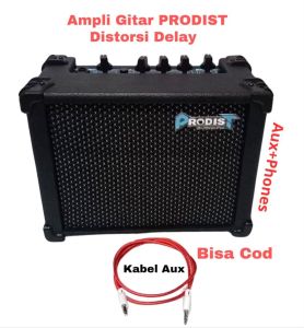 Ampli Gitar Listrik Distorsi Delay-Ampli Gitar 4 Inch Sudah Distorsi Delay Aux+Phones