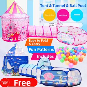 LIUGONGZHUCHENGBAO | Baby Crawling and Play Set Tent Mongolian Yurt Ocean Ball Pool Tunnel