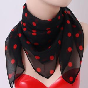 ผ้าพันคอไหมลายจุดขนาดเล็ก ผ้าโพลีเอสเตอร์ป้องกันแสงแดด ผ้าพันคอป้องกันลำคอ แฟชั่นฤดูร้อน ผ้าพันคอแบบอเนกประสงค์