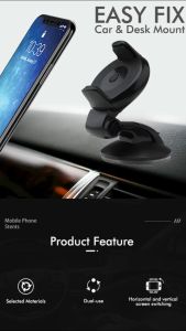 METOP 360 Degree Rotation Universal Car Mount Phone Holder w/ Multi-Angle Super East Fix Car Desk Mount