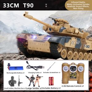 Remote Control Combat Tiger Style 99 Style Rechargeable Smoking Tank
