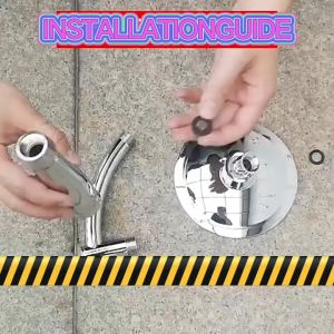 1SET PVC Chrome Plated Wide Head Shower Head & Hose (1.5 METERS) w/ Hose Holder Tox & Screws