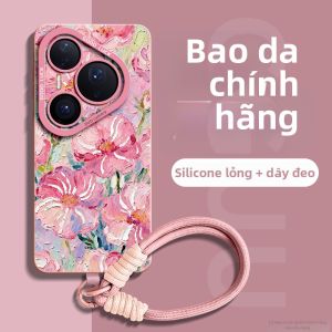 Ốp Lưng Toàn thân cho Huawei có Dây Đeo Tay Chống Sốc Silicone Mềm
