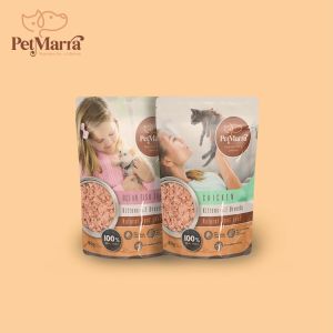 PetMarra Natural Meat Loaf Kitten Wet Food Pouch up to Ages 12 Months Chicken Flavor 80g BUNDLE OF 12 - PetMate
