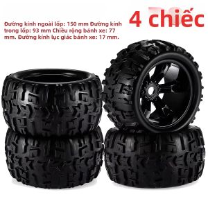 2/4 CÁI Lốp Xe Tải Quái Vật RC Tỷ Lệ 1/8 150mm Lốp Cao Su Bánh Xe Lục Giác 17mm Dành Cho Xe Redcat HSP Kyosho Hobao Hongnor Team Losi GM DHK