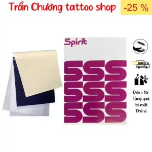 Giấy scan nhiệt 4 lớp cao cấp có độ bám nét rất tốt - giấy scan máy tattoo spirit hộp 100 tờ