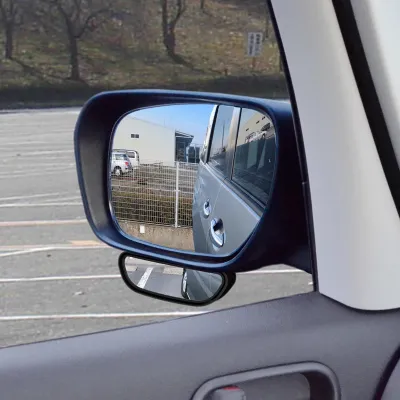 Car Rearview Mirror Wide Angle Adjustable Blind Spot Curved Surface Parking Assistance Add-On Mirror for Automobiles