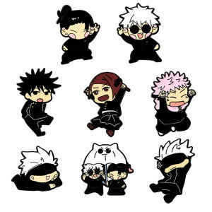 Bandai | 8pcs Anime Itadori Yuji Enamel Pins Set Cartoon Gojo Satoru Broochs Creative Metal Badges Jewelry For Hats Backpack Friens Gifts