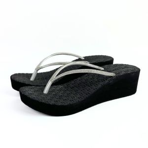 LOZTA Sandal Wanita Jepit Sendal 5cm Karet Empuk Diamond Putih Firles Series