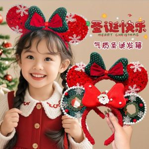 Giáng sinh Dễ thương và ngọt ngào của phụ nữ hairband kẹp tóc tiệc tùng lễ hội tóc bó mũ nón mặt hàng trang trí