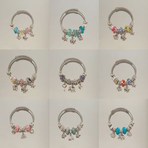 สร้อยข้อมือ DIY รูป Likon สไตล์ Pan Family พร้อมจี้รูปช้าง สร้อยข้อมืออเนกประสงค์หลายองค์ประกอบ สร้อยข้อมือแฟชั่นสำหรับผู้หญิง