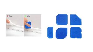 5Pcs Sealant Scraper Tool Set Silicone Grout Remover Smoothing Spatula Caulk Finishing Cleaning Tools