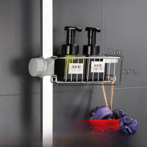 Bathroom Shower Head Storage Rack Stainless Steel No Drilling Required Shower Caddy for Bathrooms Simple Design Single Layer