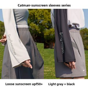 miiow | Ice Silk Sun Protection Sleeve Covers Loose Cooling UV Protection Cycling Driving Gloves For Women MiiOW Cat Person Brand