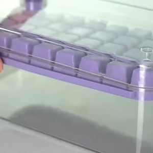 ถาดทำน้ำแข็ง 2 ชั้น 64 ช่อง กดมือ มีฝาปิด จุได้เยอะ มี 4 สี จัดส่งจากกรุงเทพฯ