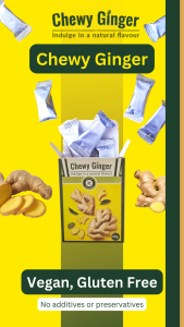 Chewy Ginger Natural Flavor Snack Multipack - Vegan Gluten-Free GMO-Free 40g x 6/12 Packs