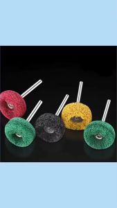 5pcs Mini Drill Abrasive Brush Nylon Buffing Polishing Wheel With 3mm Shank For Rotary Tool Accessories Set