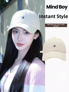 MIND BOY | Letter Embroidery Soft Cap Large Head Circumference