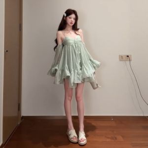 CHANGTONG | Unique Design Irregular Straps Sundress