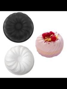 4 Inch Oblique Striped Ball Design French Mousse Cake Mould Food Grade Silicone Cake Mold Kitchen Bakeware Dessert Tools