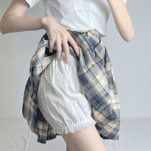 กางเกงยีนส์ทรงหลวมเอวสูงทรงหลวมสำหรับผู้หญิง Pure Cotton Safety Pants ป้องกันแสงแดด กางเกงขายาวทรงหลวมสำหรับฤดูร้อน