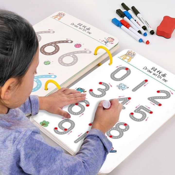 【S.mart】Kids Tracing Line pen control training book preschool