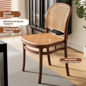 XIANGNANSONG | Rattan Woven Breathable Backrest Chair