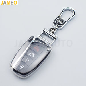 Transparent Key Case Cover Holder For Hyundai Genesis G80 Santa Fe Grandeur HG Sedan 3DM Grand SantaFe 2018 IX45 EQUUS Azera