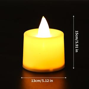 1/10 cái cao cấp không thấm nước tự lắp ráp bằng điện đèn LED nổi trên nước Diwali đèn uống trà Ấn Độ đèn dầu Cảm biến nước nến giả Đèn nến