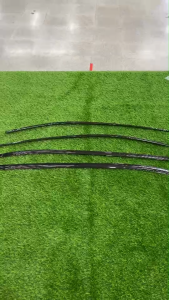 บังน้ำฝน กันสาด Zeekr 7X 2025 2026 สีดำทึบ คิ้วโครเมียม 4ชิ้น ใช้กาวยึด ติดง่ายมาก NT