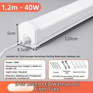 SAINAHEPAN | Integrated Super Bright Waterproof Moistureproof LED Light Tube