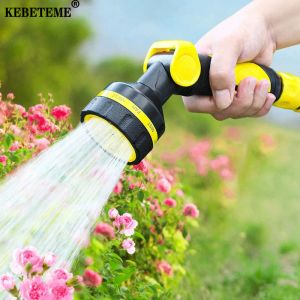 KEBETEME 10 Pattern Watering Garden Nozzle Mutifunctional Household Car Washing Adjustable High Pressure Nozzle Showerhead