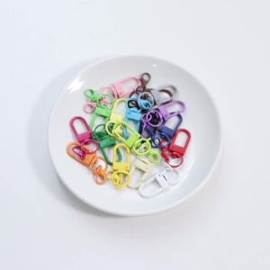 10pcs/lot Metal Alloy Snap Lobster Clasps Colorful Carabiner Hooks Buckle Connector For DIY Keychains Bags Pendants Accessories
